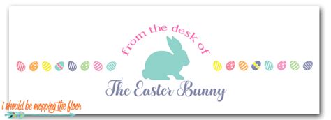 Free Easter Bunny Letter Printable In Both Color And Black And White
