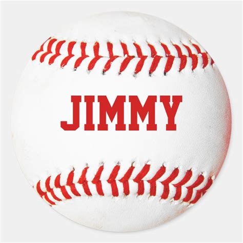 Personalized Baseball Stickers Zazzle