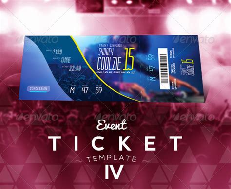ticket templates word excel  psd eps