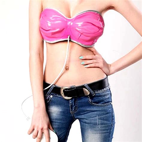 Far Infrared Vibration Women Breasts Enhancer Bra Massager Breast Care Hot Pink Sexy Enlarge