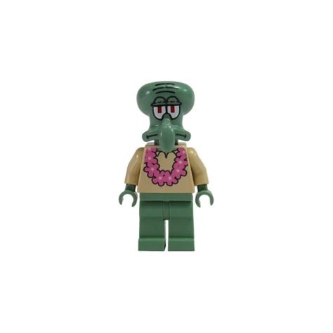 Lego Spongebob Squarepants Squidward Minifigure W Pink Lei On Onbuy