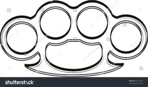 Brass Knuckles Ilustración Vectorial En Stock 55510903 Shutterstock
