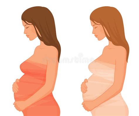 Illustration Of A Beautiful Pregnant Woman Stock Vector Illustration Of Bump Beautiful 25044455
