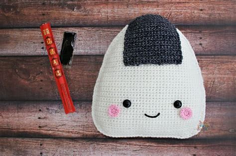 Onigiri Rice Ball Kawaii Cuddler® Crochet Pattern Crochet Patterns