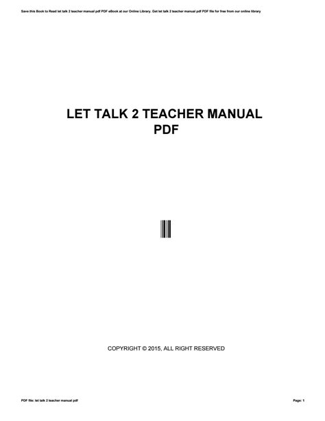 Let Talk 2 Teacher Manual Pdf By Caseedu04 Issuu
