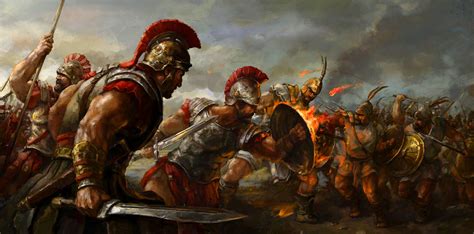 Hannibal Barca Reaches Italy Roman Warriors Roman Legion Painting