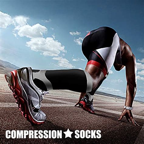 CHARMKING Compression Socks For Women Men Circulation 3 Pairs 15 20