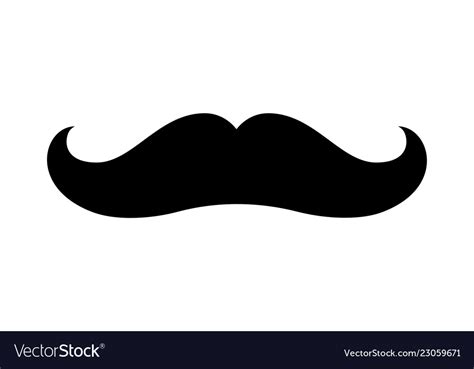Mustache Icon Moustache Vintage Shape Symbol Vector Image