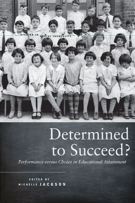 If inequality starts anywhere, many scholars agree, it's with faulty education. Determined to Succeed?: Performance versus Choice in ...
