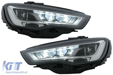 Headlights Audi A3 8v 12 16 Tube Light Black Led Ubicaciondepersonas