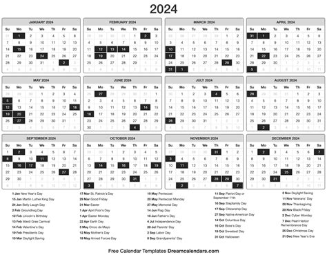 Day Calendar 2024 An Overview Of Days Months And Holidays Fall