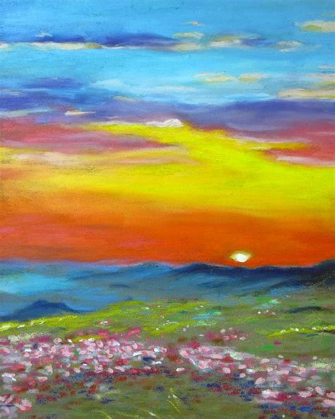 Techniques for Blending With Oil Pastels | Oil pastel art, Oil pastel landscape