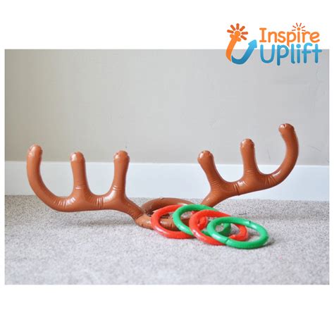 Christmas Party Inflatable Reindeer Game Inspireuplift Antlerheadpiece 4colorfulrings