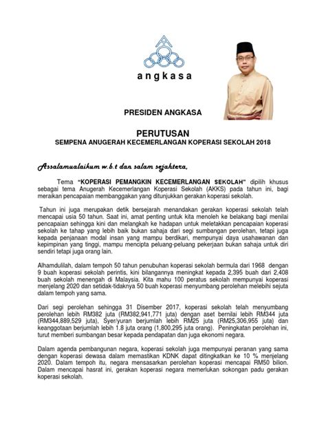 Perutusan Presiden Angkasa 2018 Pdf