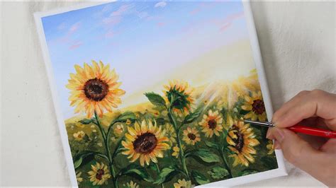 Sunflower Acrylic Painting Painters Legend