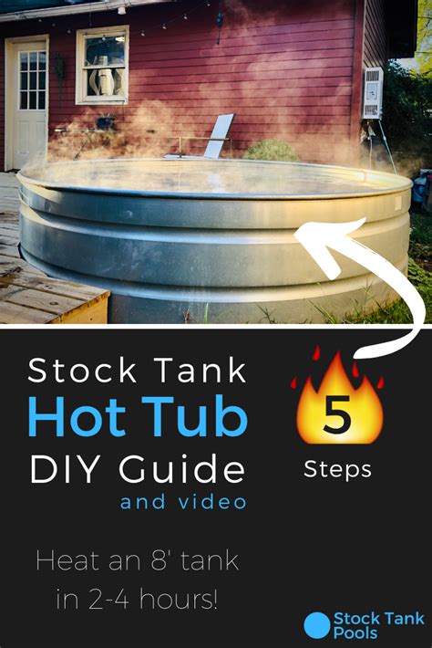 A Hot Tub With The Words Stock Tank Hot Tub Diy Guide And 5 Steps To