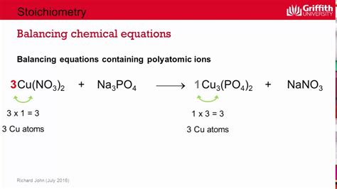 2 1 1b Balancing Chemical Equations Involving Polyatomic Ions Youtube