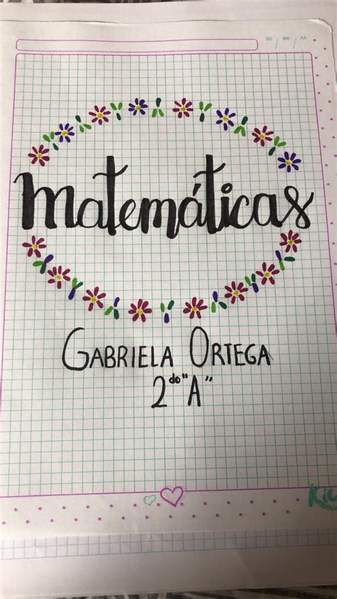 Caratula Y Portada De Matematicas En Word 3 Caratulas Para Cuadernos Images