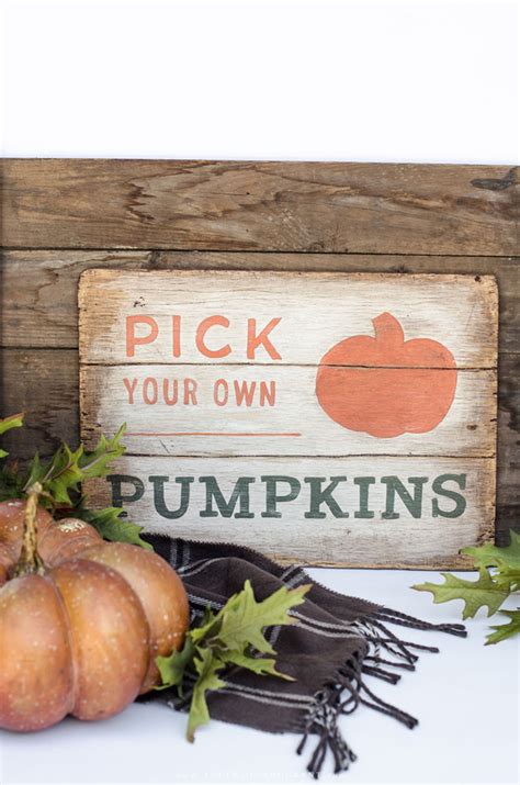 Pick Your Own Pumpkins Diy Fall Sign Anderson Grant