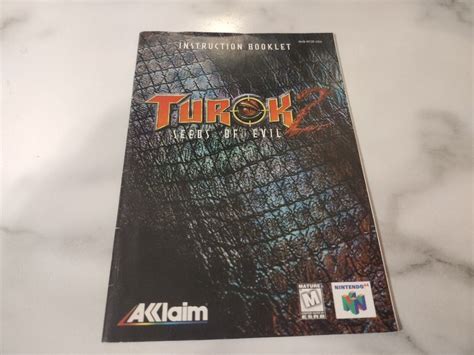 TUROK 2 SEEDS OF EVIL N64 Instruction Booklet Manual NO GAME Values MAVIN