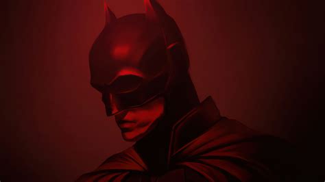 The Batman Red Wallpaper 4k