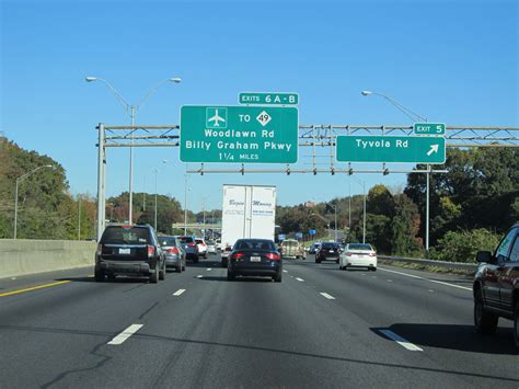 North Carolina Interstate 77 Northbound Cross Country Roads