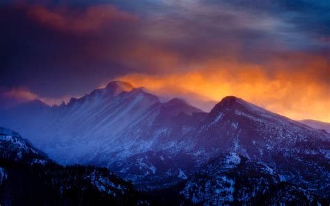 Free Download Nature Landscape Mountain Sunset Rocky Mountain National