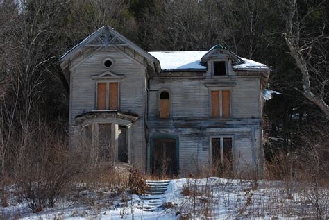 Abandoned House On A Long Stretch Of Highway In Ct Photographed By My