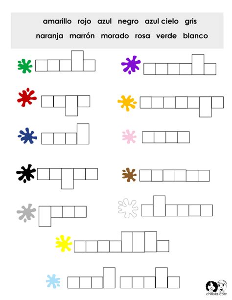 Spanish Woksheets Color 2 French Worksheets French Colors Spanish