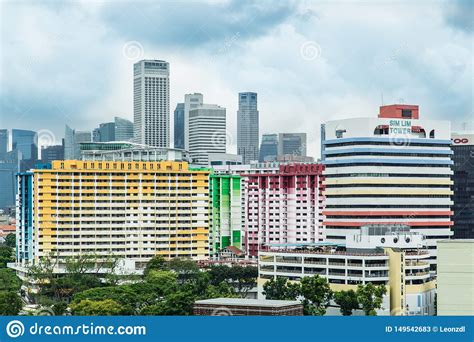 Singapore Jun 24 2017singapore Colorful Building View Editorial Stock