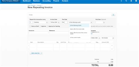 How To Create A Repeating Sales Invoice In Xero Help Center Sleek
