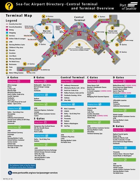 Seattle Airport Map Seatac Seattle Airport Guide Airport Map Trip