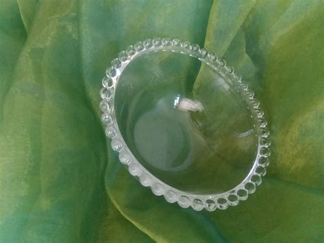 Imperial Glass Bowl Ohio Flat Bottom Candlewick Clear Stem 3400 Belled