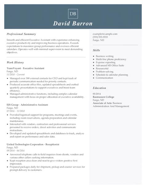 Best Executive Assistant Resume Example