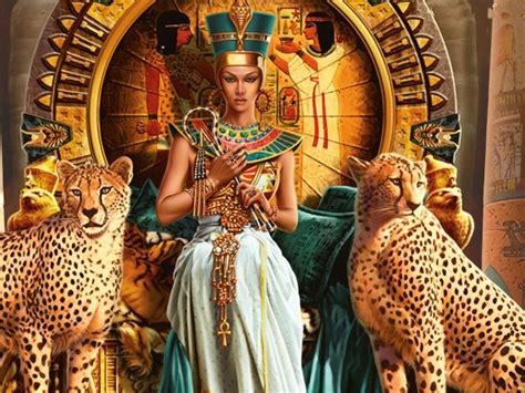 Cleopatra On Her Throne 3d Printing Art Egypt Art Pattern Art