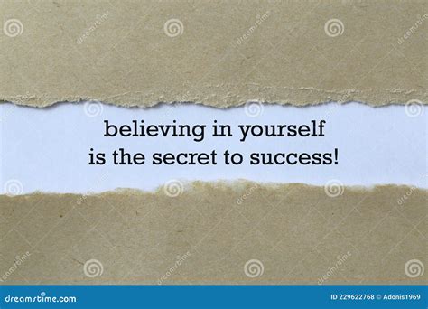 Believing In Yourself Is The Secret To Success Stock Illustration