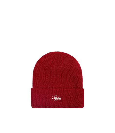 Shop Stussy Basic Cuff Beanie Red At Itk Online Store