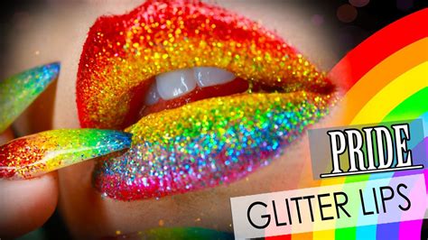 Gay Pride Rainbow Glitter Lips Electra Snow Youtube