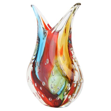 Murano Sommerso Vase Venetian Sunrise Unique Glass Vases Glass Of Venice