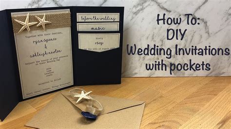 How To Diy Wedding Invitations With Pockets Youtube