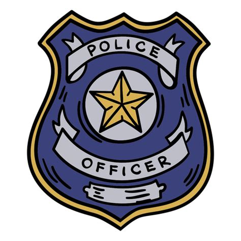 Police Officer Badge Hand Drawn Transparent Png And Svg Vector File