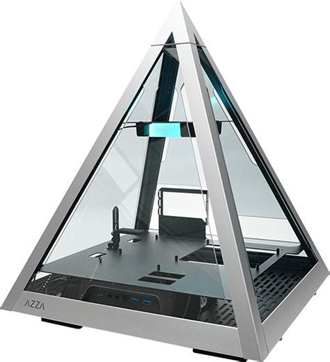 Azza Pyramid 804 Gaming Full Tower Computer Case With Window Panel Gray