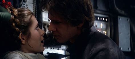 A Scene From The Movie Star Wars With Luke And Leida Looking At Each Other