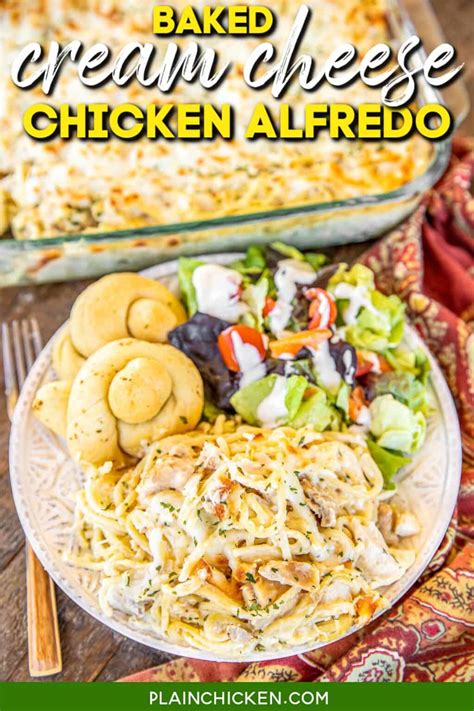 Baked Cream Cheese Chicken Alfredo Plain Chicken
