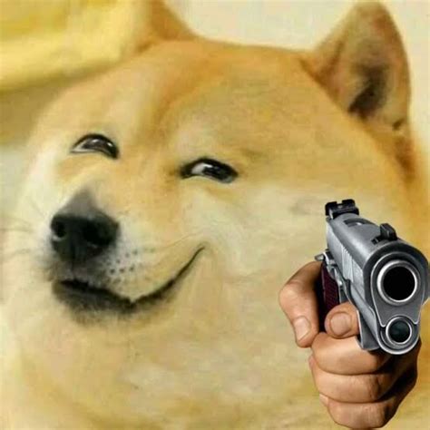 Gun With Smile Doge Blank Template Imgflip