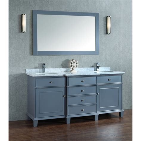 This has an even less complex layout but an absence of storage space. dCOR design Melton 72" Double Sink Bathroom Vanity Set ...