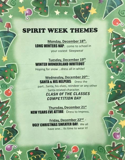 get into the holiday spirit week the slater holiday spirit week spirit day ideas spirit