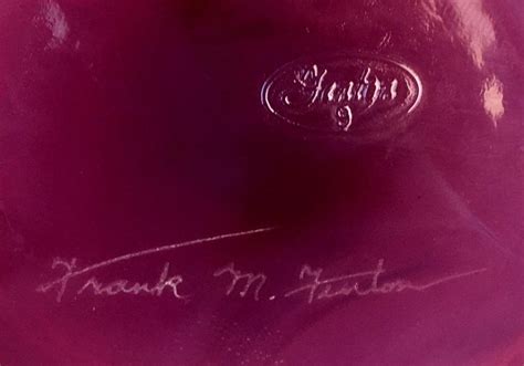 Fenton Glass Plum Opalescent Thumbprint Vase Signed Frank Fe