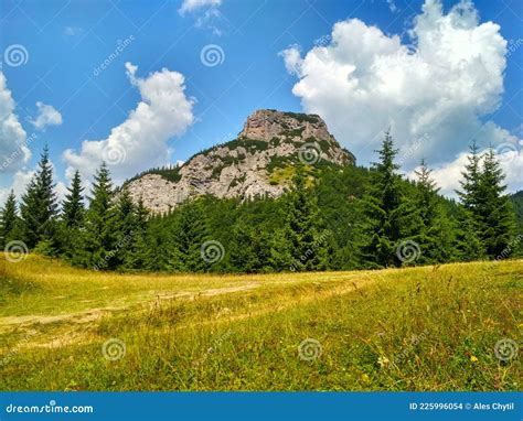 Rocky Mountain Peak Of The Maly Rozsutec In Slovakia Stock Photo