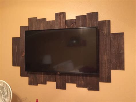 Diy Tv Wall Mount Wood Pin On Living Room We Used 3″ Screws And